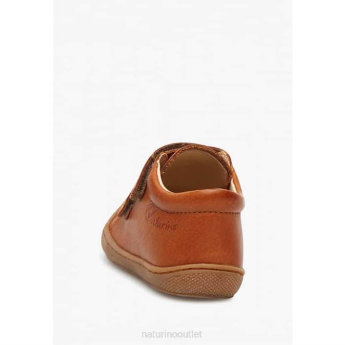 Kids Naturino Beige COCOON VL First Steps Shoes In Nappa Leather J6T6134