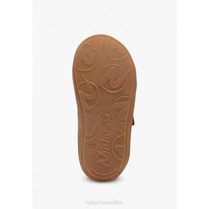 Kids Naturino Beige COCOON VL First Steps Shoes In Nappa Leather J6T6134