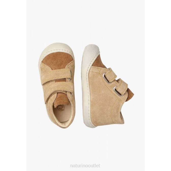Kids Naturino Beige COCOON VL Suede First Steps Shoes J6T6103