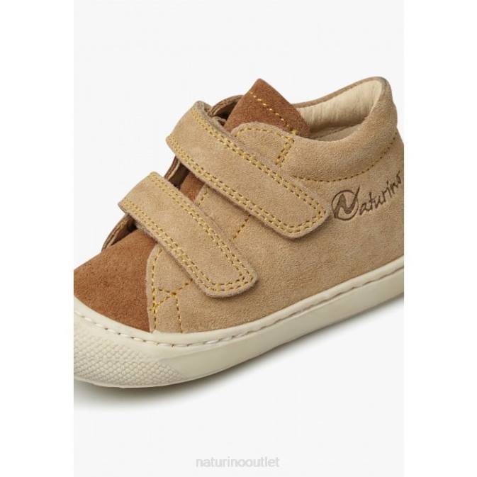 Kids Naturino Beige COCOON VL Suede First Steps Shoes J6T6103