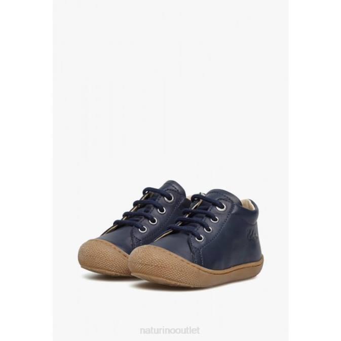 Kids Naturino Blue COCOON Napa Leather Toddler Shoes J6T6196