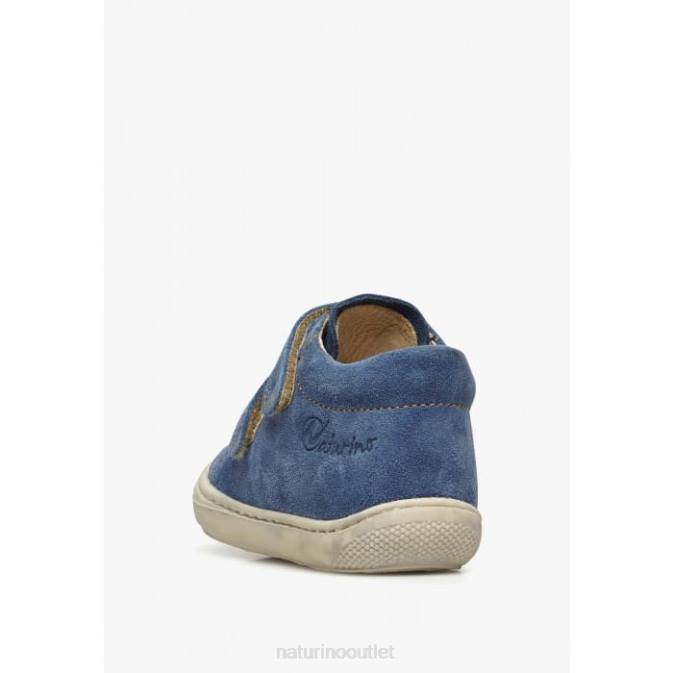 Kids Naturino Blue COCOON VL Suede First Steps Shoes J6T6172