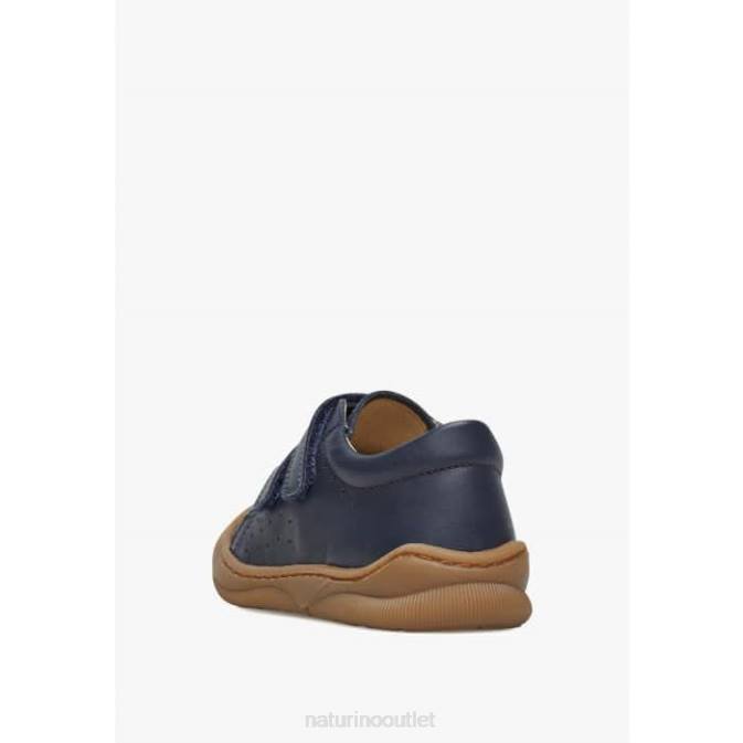 Kids Naturino Blue GABBY VL First Steps Shoes In Nappa Leather J6T6126