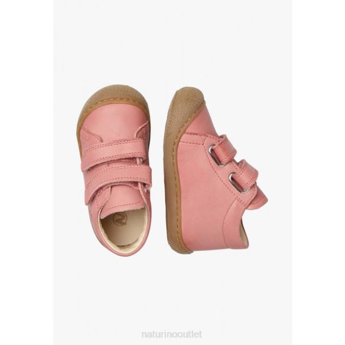 Kids Naturino Bright Pink COCOON VL First Steps Shoes In Nappa Leather J6T6169