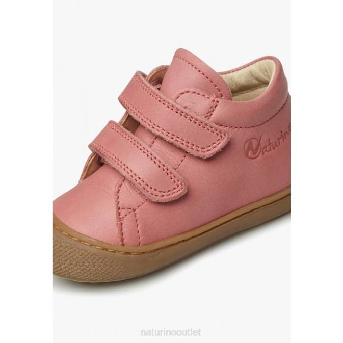Kids Naturino Bright Pink COCOON VL First Steps Shoes In Nappa Leather J6T6169
