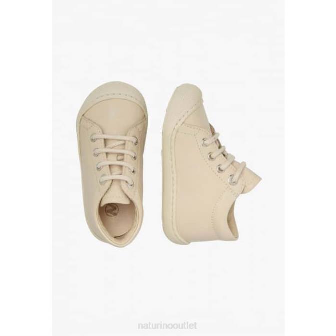 Kids Naturino Cream COCOON Patent Leather First Stepping Shoes J6T6150
