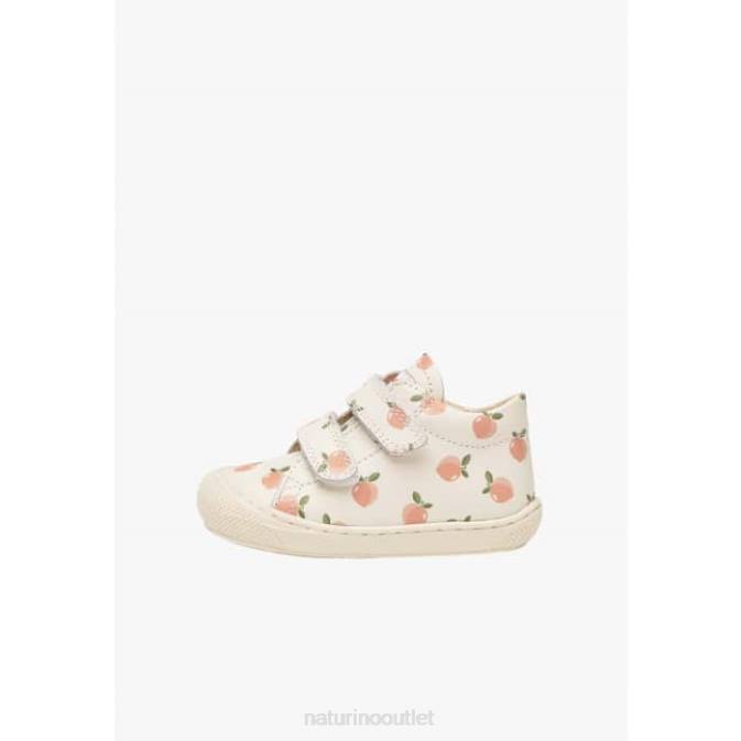 Kids Naturino Cream COCOON VL Apricot Print Leather Toddler Booties J6T6100