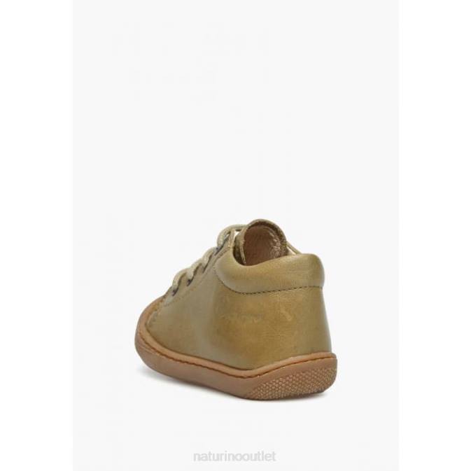 Kids Naturino Dark Green COCOON Napa Leather Toddler Shoes J6T6194