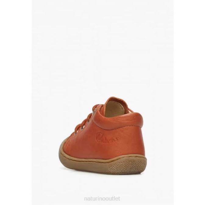 Kids Naturino Dark Red COCOON Napa Leather Toddler Shoes J6T666