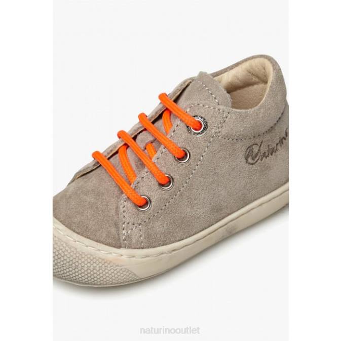 Kids Naturino Dove Grey COCOON Suede First Steps Shoes J6T653