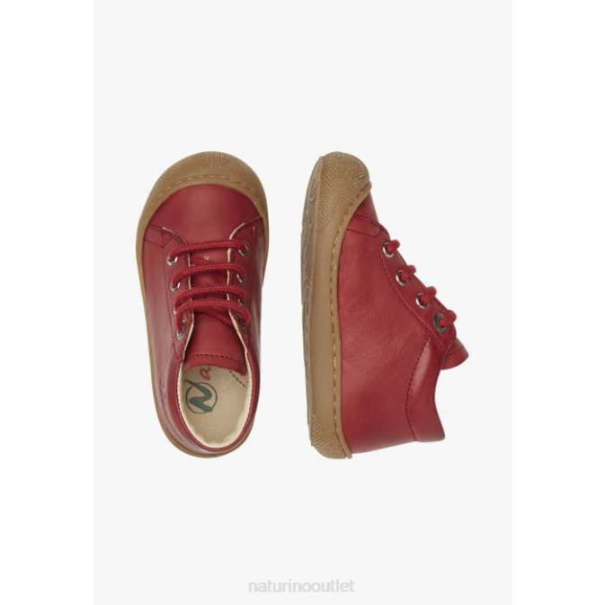 Kids Naturino Garnet-Red COCOON Napa Leather Toddler Shoes J6T6223