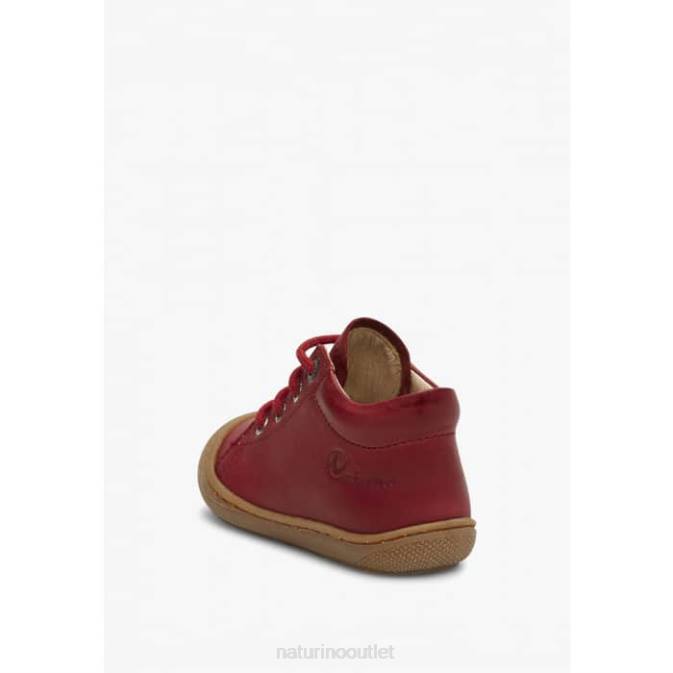 Kids Naturino Garnet-Red COCOON Napa Leather Toddler Shoes J6T6223