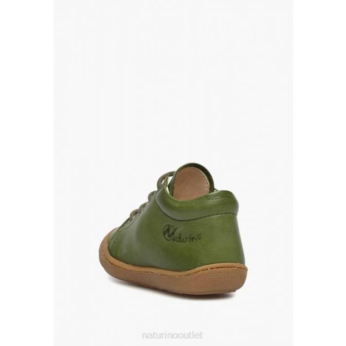 Kids Naturino Green COCOON Napa Leather Toddler Shoes J6T6201