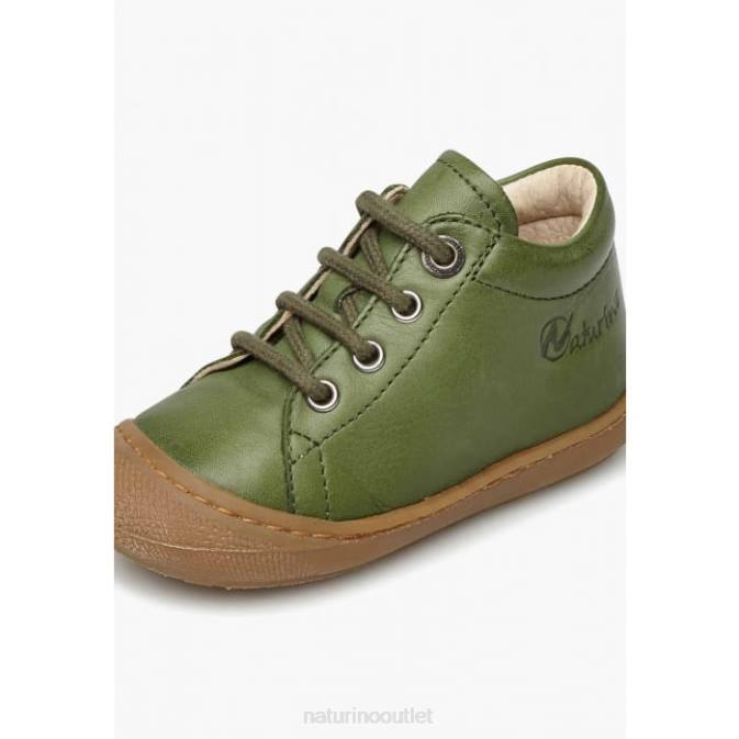 Kids Naturino Green COCOON Napa Leather Toddler Shoes J6T6201