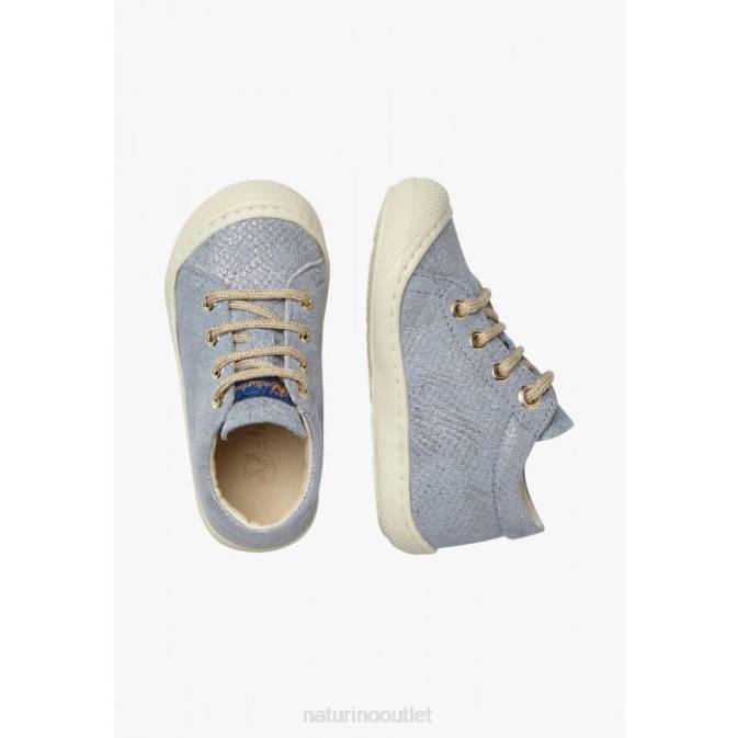 Kids Naturino Light Blue COCOON Suede First Steps Shoes J6T6163
