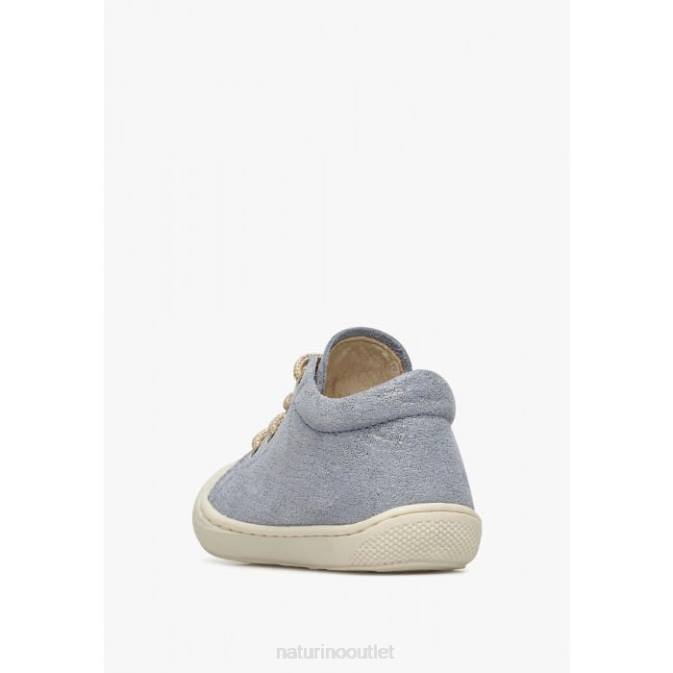 Kids Naturino Light Blue COCOON Suede First Steps Shoes J6T6163