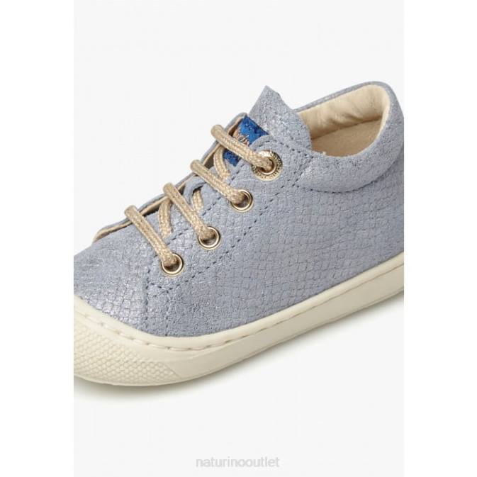 Kids Naturino Light Blue COCOON Suede First Steps Shoes J6T6163