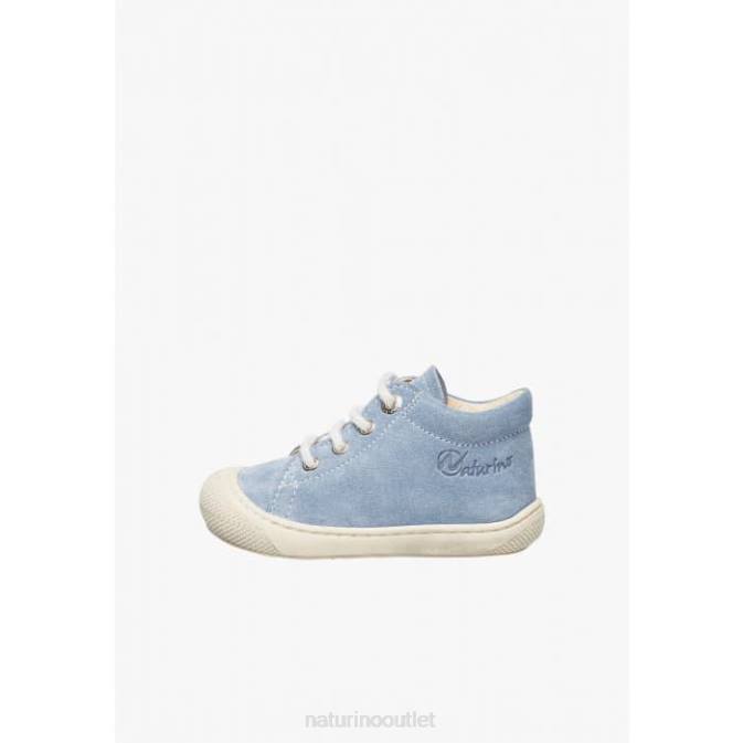 Kids Naturino Light Blue COCOON Suede First Steps Shoes J6T6212