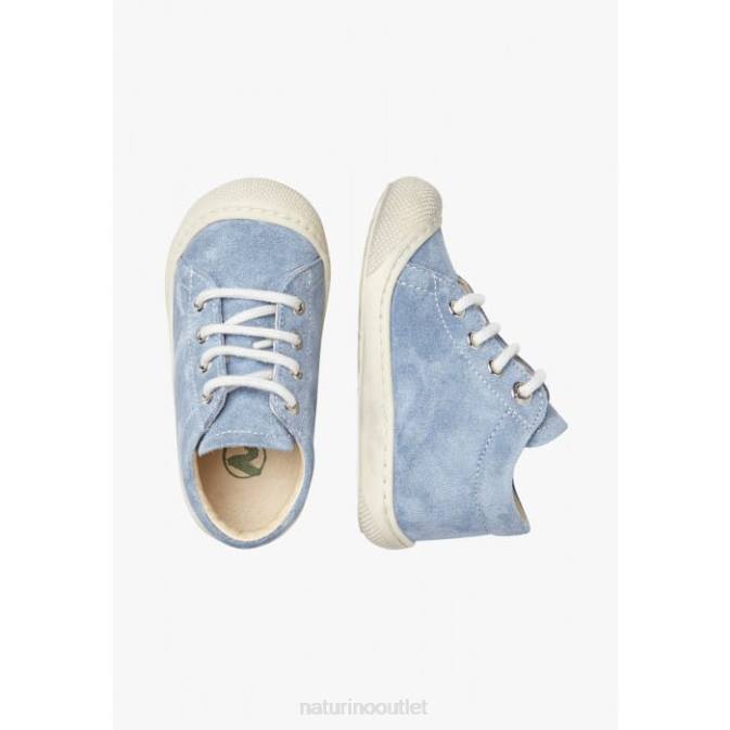 Kids Naturino Light Blue COCOON Suede First Steps Shoes J6T6212