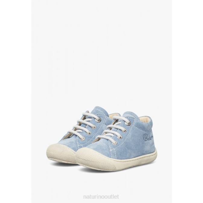 Kids Naturino Light Blue COCOON Suede First Steps Shoes J6T6212