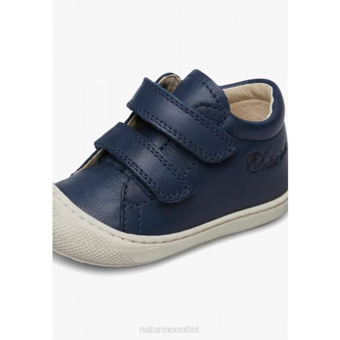Kids Naturino Navy COCOON First Steps Shoes In Nappa Leather J6T6127