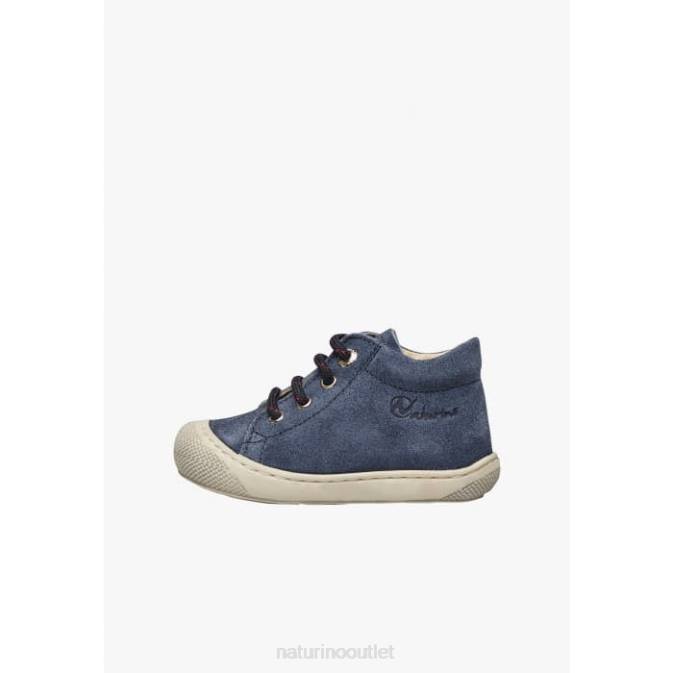 Kids Naturino Navy COCOON Suede First Steps Shoes J6T6185
