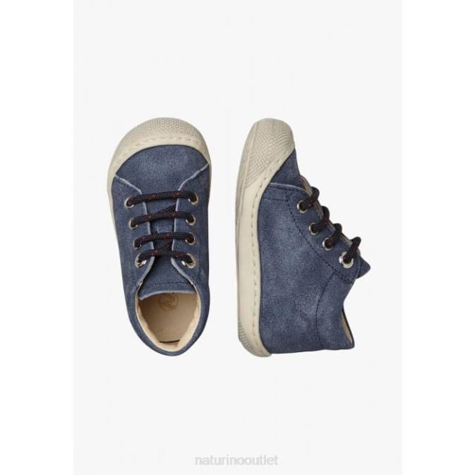 Kids Naturino Navy COCOON Suede First Steps Shoes J6T6185