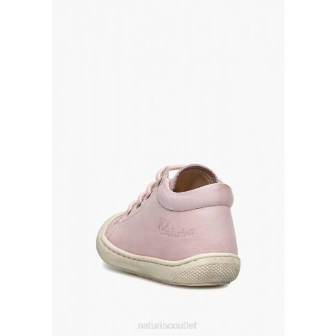 Kids Naturino Pink COCOON First Steps Shoes In Nappa Leather J6T6112