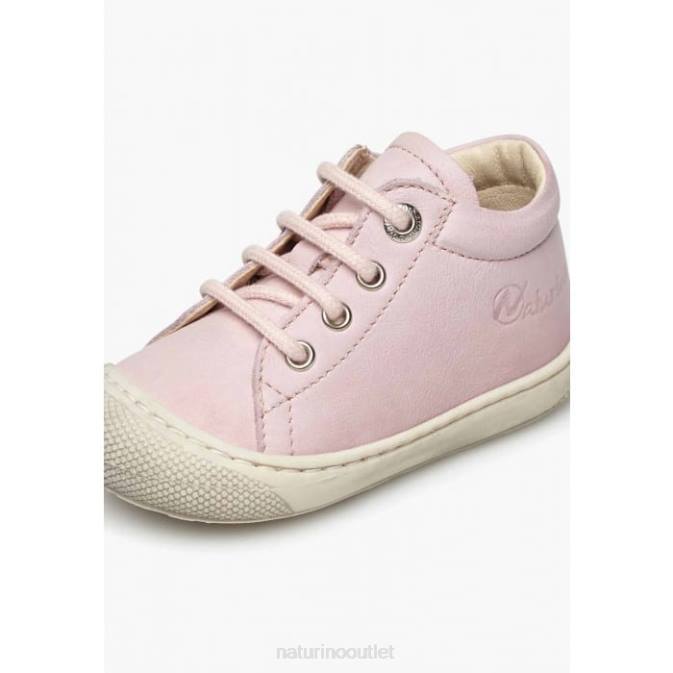 Kids Naturino Pink COCOON First Steps Shoes In Nappa Leather J6T6112
