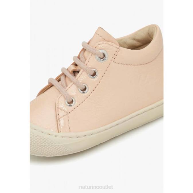 Kids Naturino Pink COCOON Patent Leather First Stepping Shoes J6T678