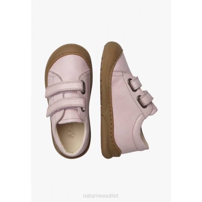 Kids Naturino Pink GABBY VL First Steps Shoes In Nappa Leather J6T6116