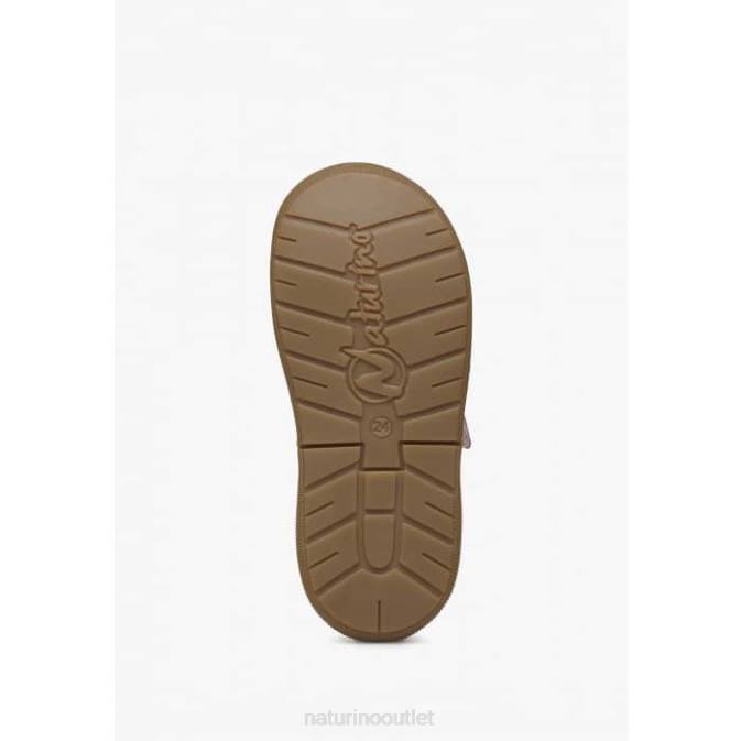 Kids Naturino Pink GABBY VL First Steps Shoes In Nappa Leather J6T6116