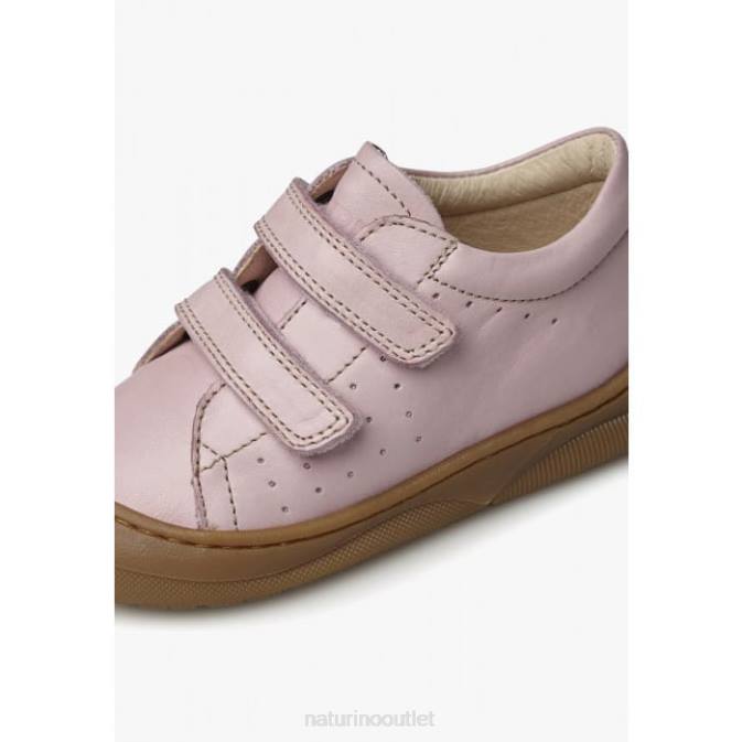Kids Naturino Pink GABBY VL First Steps Shoes In Nappa Leather J6T6116