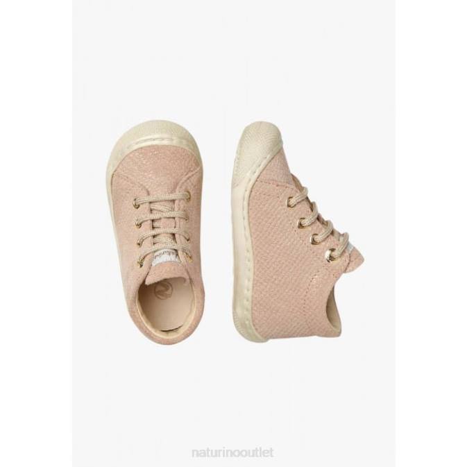 Kids Naturino Powder Pink COCOON Suede First Steps Shoes J6T686