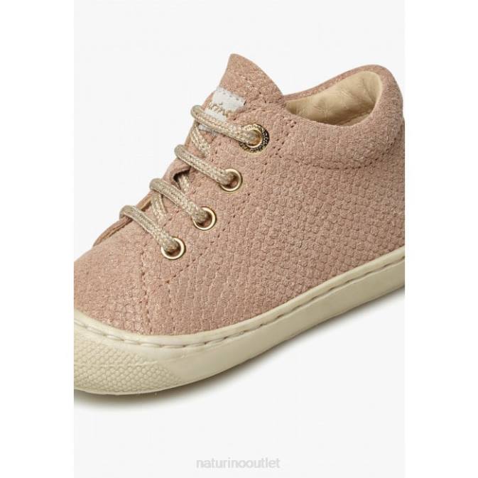 Kids Naturino Powder Pink COCOON Suede First Steps Shoes J6T686