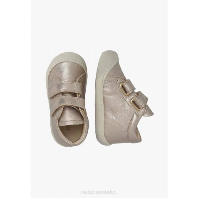 Kids Naturino Powder Pink COCOON VL Leather First Steps Shoes J6T651