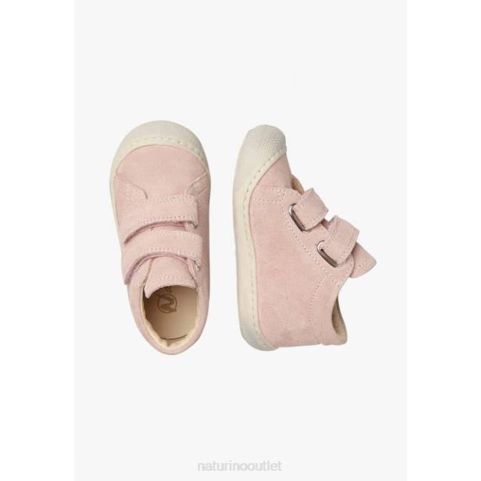 Kids Naturino Powder Pink COCOON VL Suede First Steps Shoes J6T665