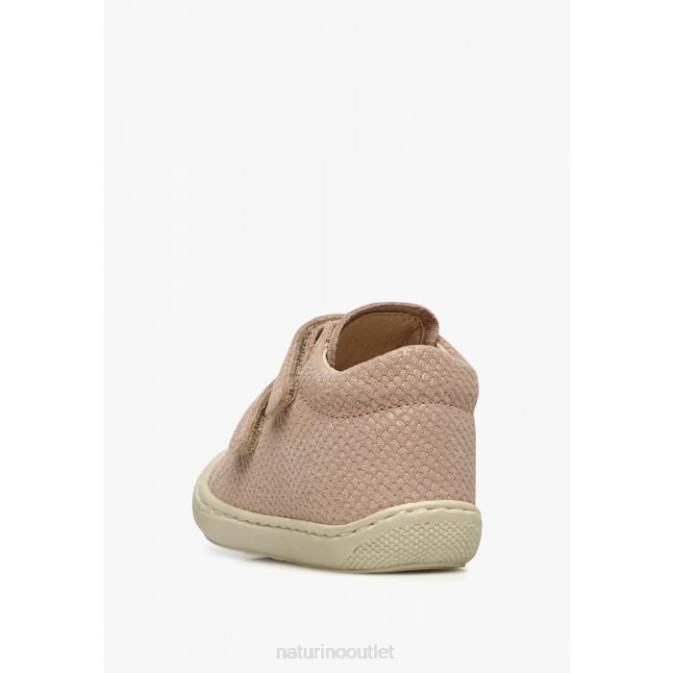 Kids Naturino Powder Pink COCOON VL Suede First Steps Shoes J6T698