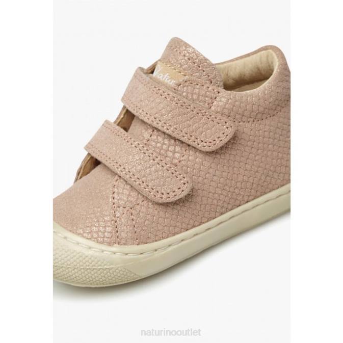 Kids Naturino Powder Pink COCOON VL Suede First Steps Shoes J6T698