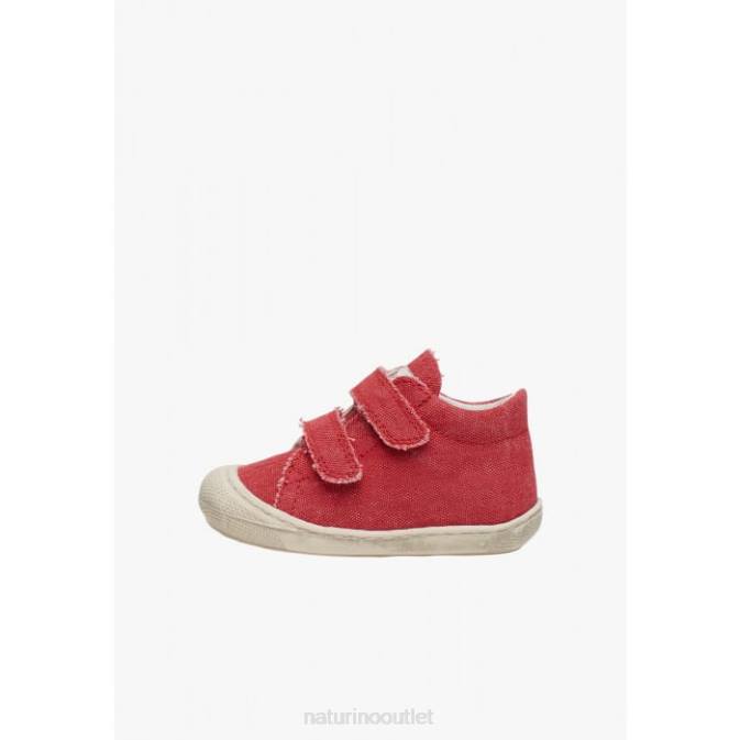 Kids Naturino Red COCOON Canvas First Steps Shoes J6T6206