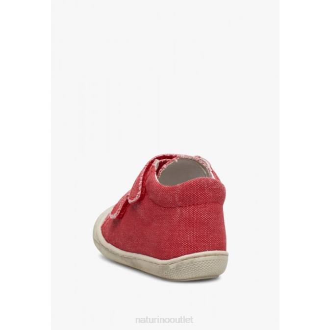 Kids Naturino Red COCOON Canvas First Steps Shoes J6T6206