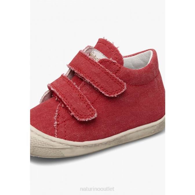 Kids Naturino Red COCOON Canvas First Steps Shoes J6T6206