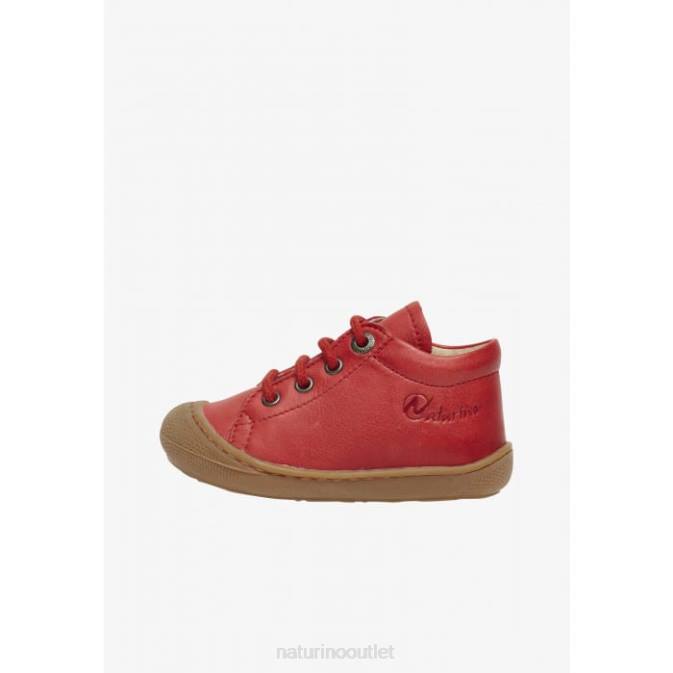 Kids Naturino Red COCOON Napa Leather Toddler Shoes J6T6219