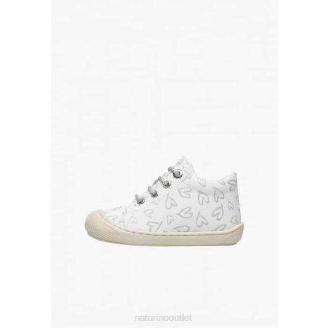 Kids Naturino White COCOON Canvas First Steps Shoes J6T6146