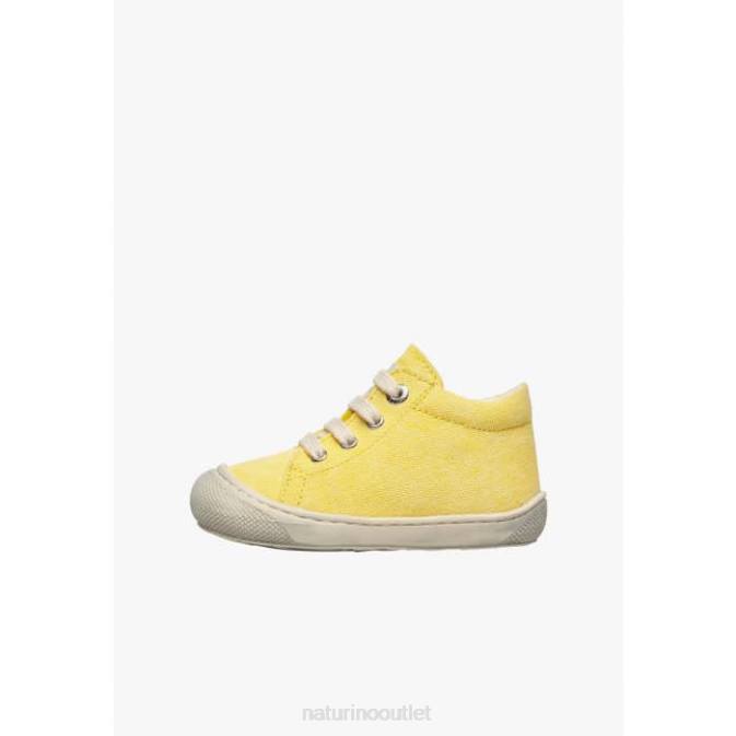 Kids Naturino Yellow COCOON Canvas First Steps Shoes J6T6211