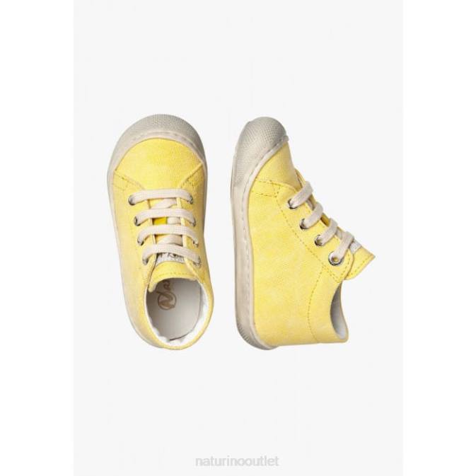Kids Naturino Yellow COCOON Canvas First Steps Shoes J6T6211