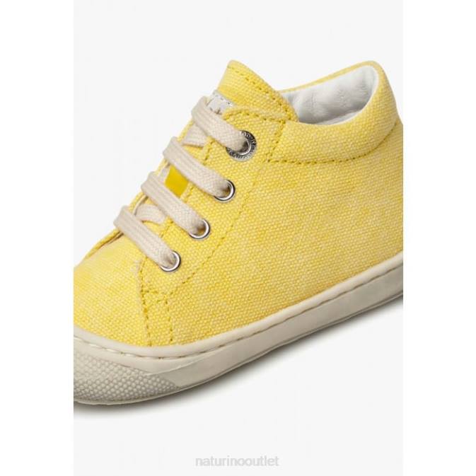 Kids Naturino Yellow COCOON Canvas First Steps Shoes J6T6211