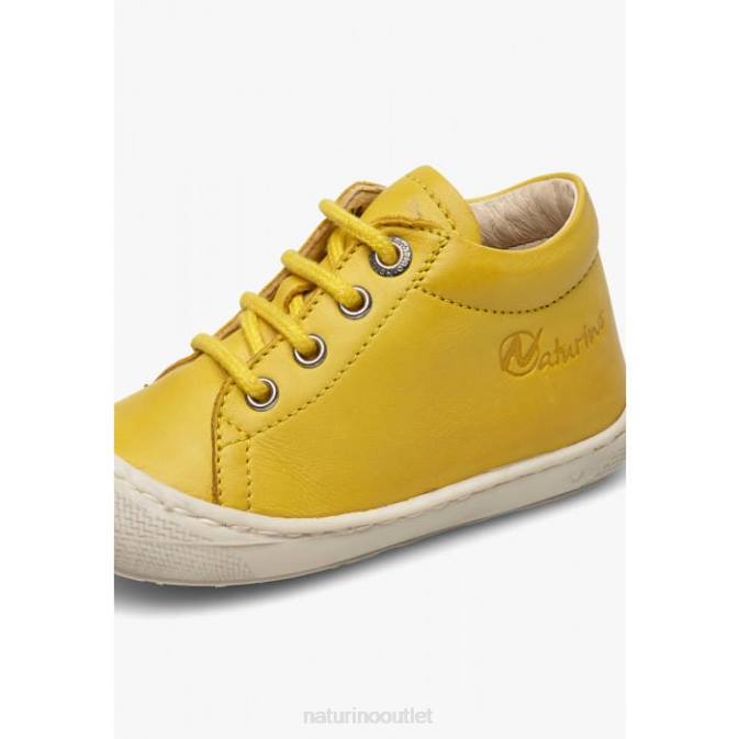 Kids Naturino Yellow COCOON First Steps Shoes In Nappa Leather J6T6130