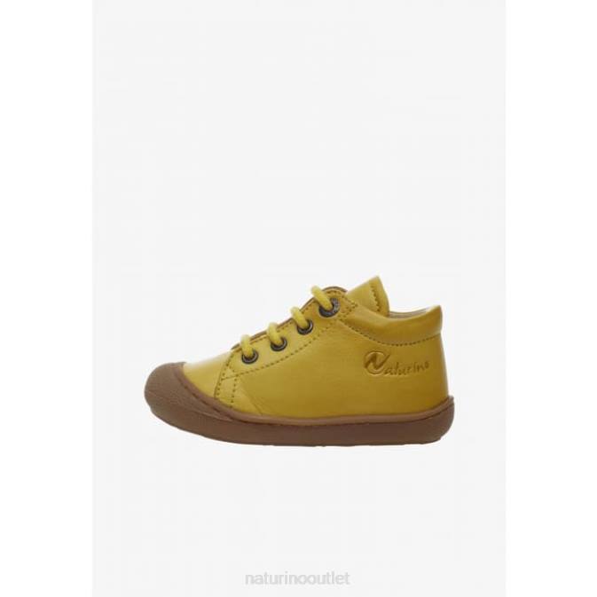 Kids Naturino Yellow COCOON Napa Leather Toddler Shoes J6T6220