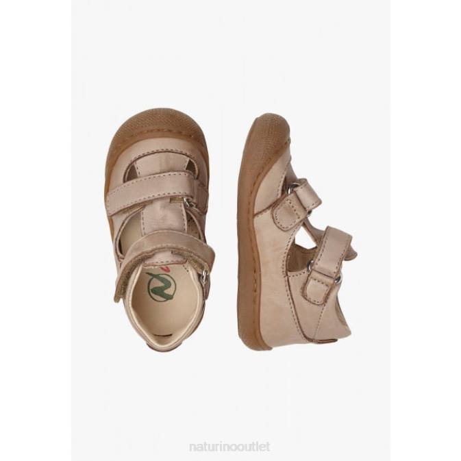 Kids Naturino Beige PUFFY Semi Closed Sandals J6T6579